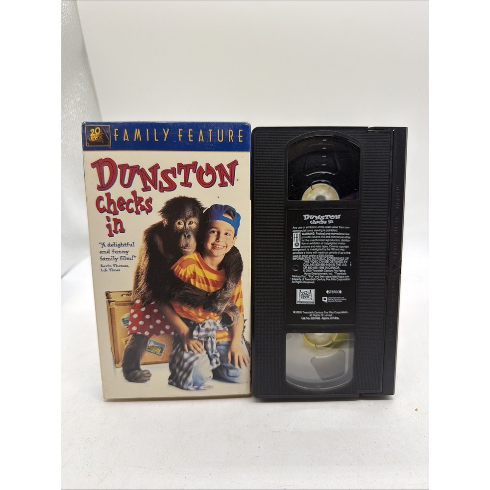 Dunston Checks In VHS 1996 Family Comedy Jason Alexander 20th Century Fox G